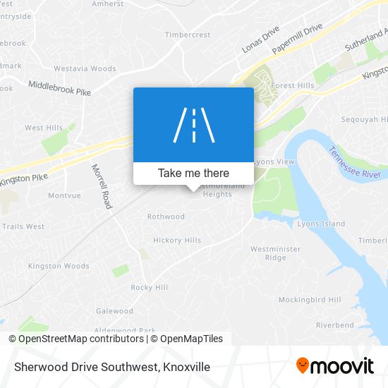 Mapa de Sherwood Drive Southwest