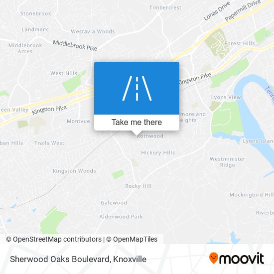 Mapa de Sherwood Oaks Boulevard