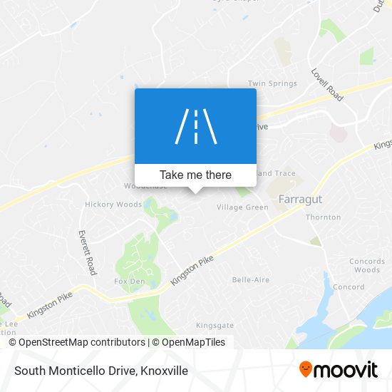 South Monticello Drive map