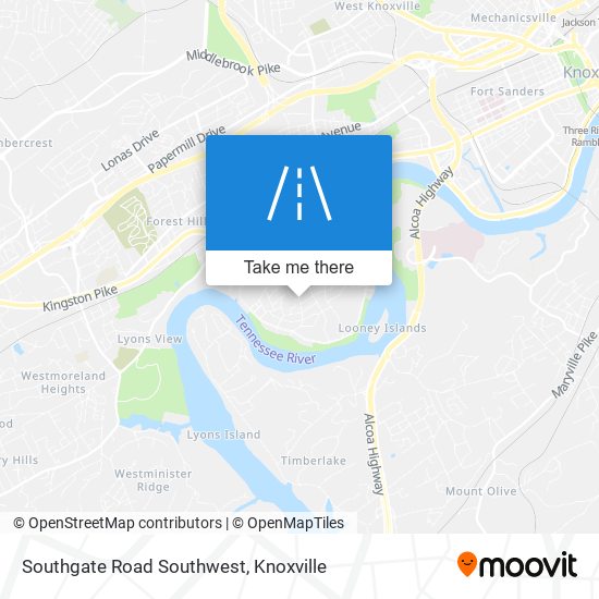 Mapa de Southgate Road Southwest