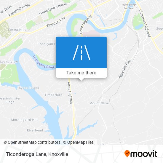 Ticonderoga Lane map