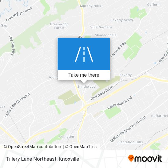 Mapa de Tillery Lane Northeast