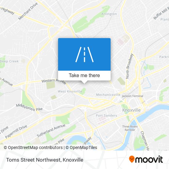 Toms Street Northwest map