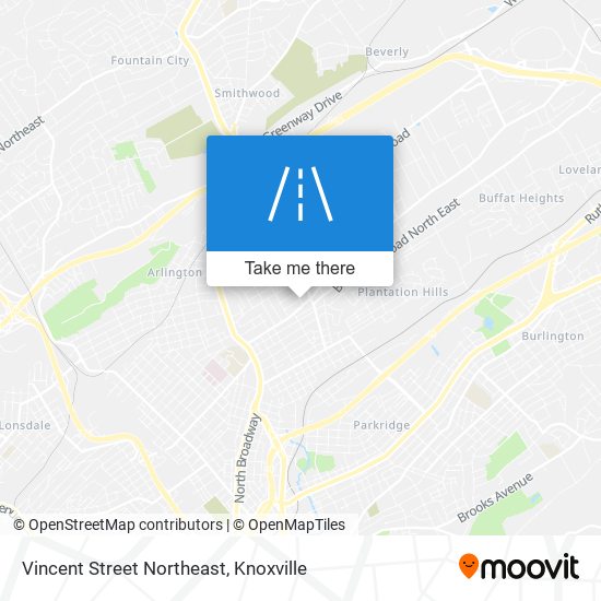 Mapa de Vincent Street Northeast