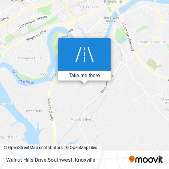 Mapa de Walnut Hills Drive Southwest