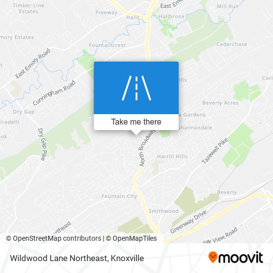 Mapa de Wildwood Lane Northeast