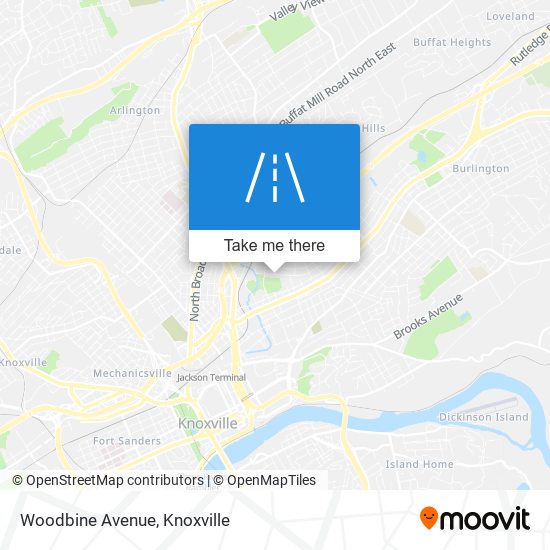 Mapa de Woodbine Avenue