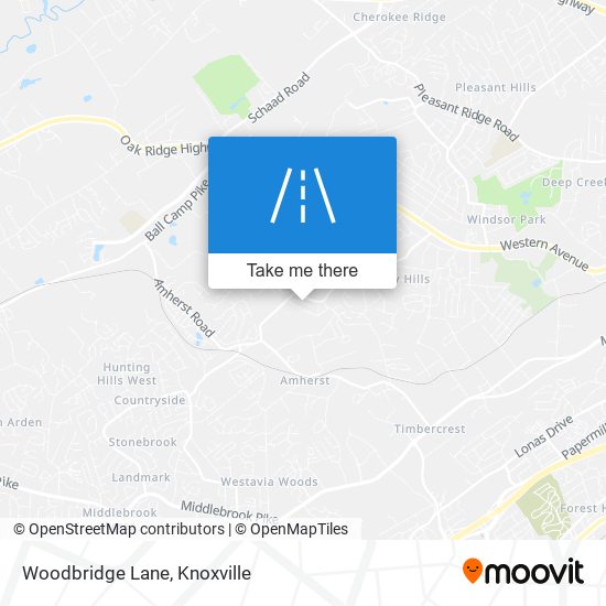 Woodbridge Lane map