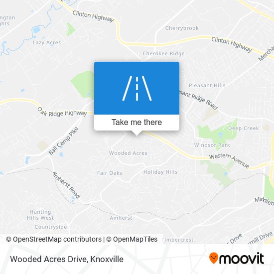 Mapa de Wooded Acres Drive