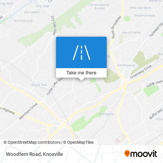 Woodfern Road map