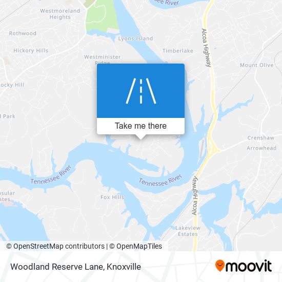 Woodland Reserve Lane map