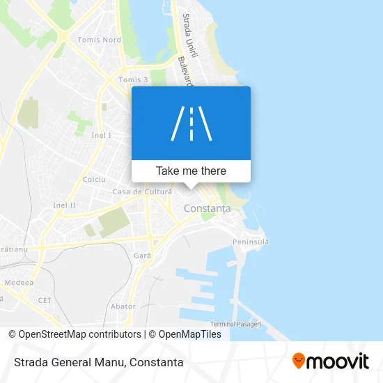 Strada General Manu map