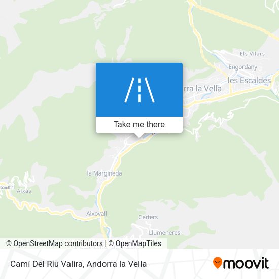 Camí Del Riu Valira map