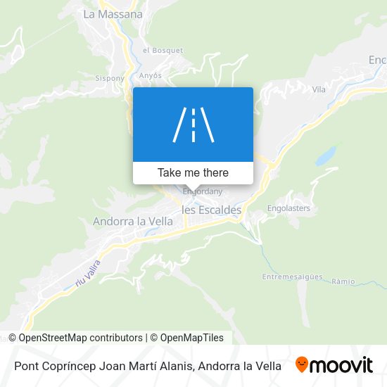 Pont Copríncep Joan Martí Alanis map