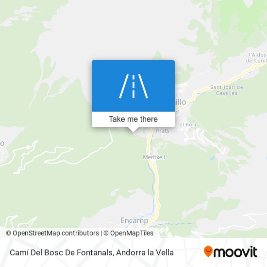 Camí Del Bosc De Fontanals map