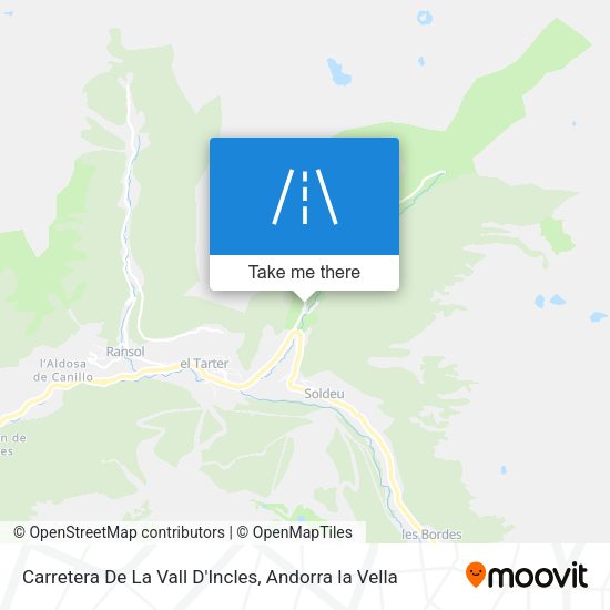 Carretera De La Vall D'Incles map