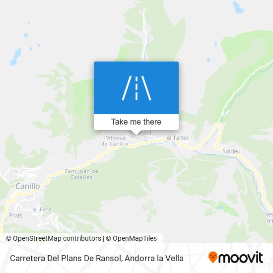 Carretera Del Plans De Ransol map