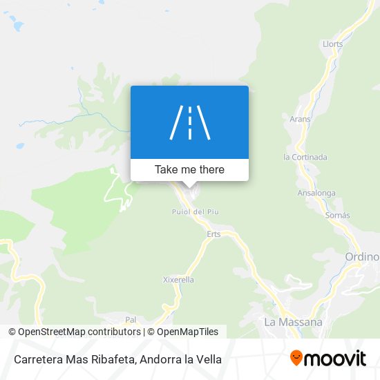 Carretera Mas Ribafeta map