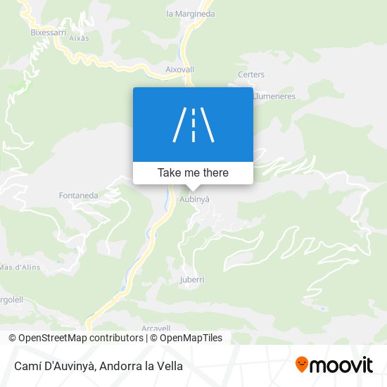 Camí D'Auvinyà map