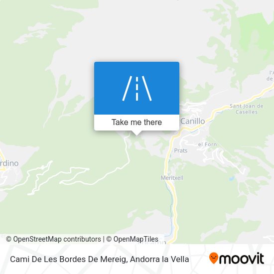 Cami De Les Bordes De Mereig map