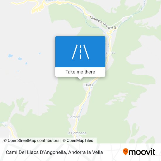 Cami Del Llacs D'Angonella map