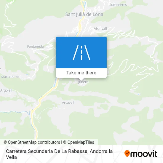 Carretera Secundaria De La Rabassa map