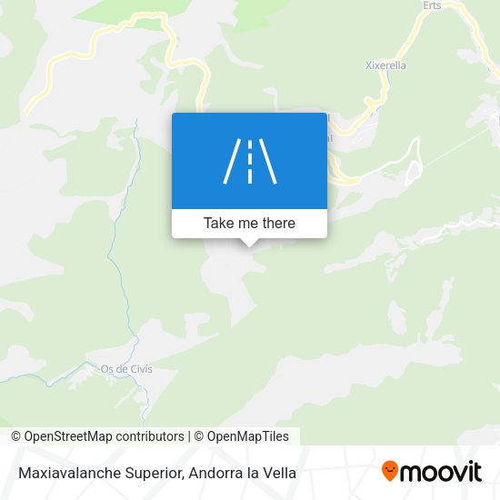 Maxiavalanche Superior map