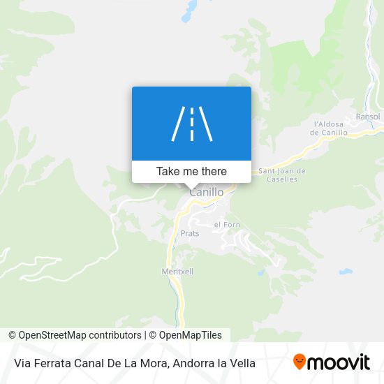 Via Ferrata Canal De La Mora map