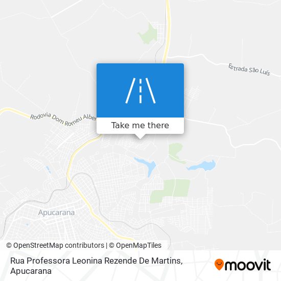 Rua Professora Leonina Rezende De Martins map