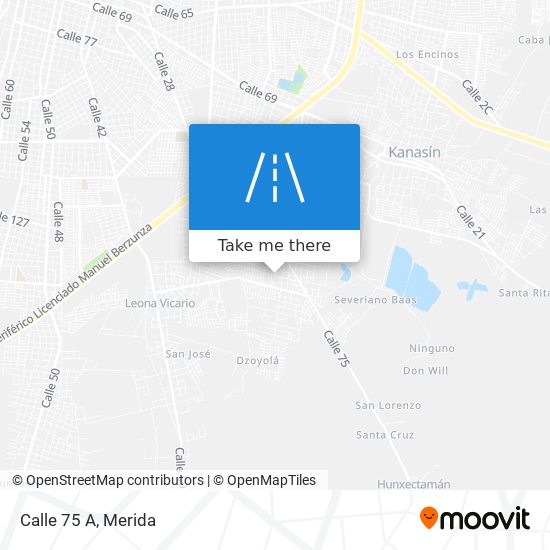 Calle 75 A map