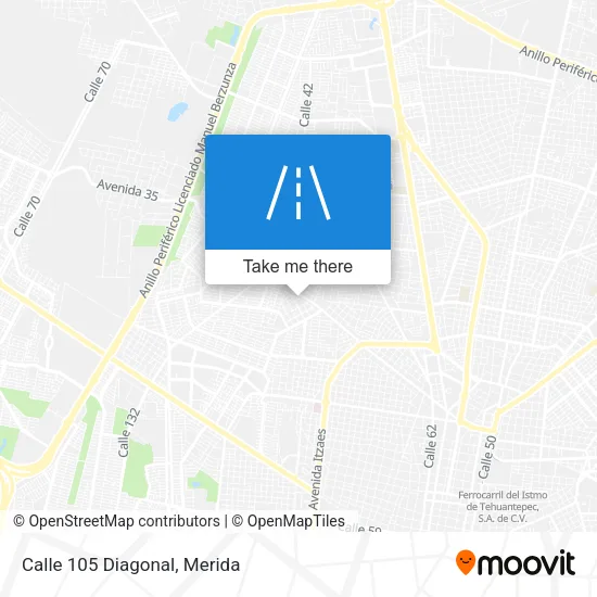 Calle 105 Diagonal map