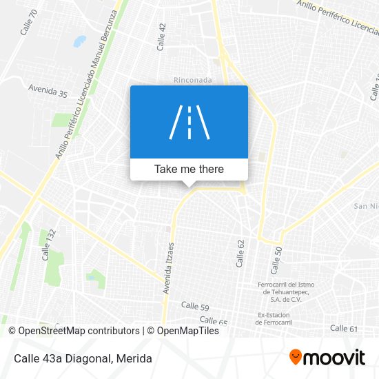 Calle 43a Diagonal map