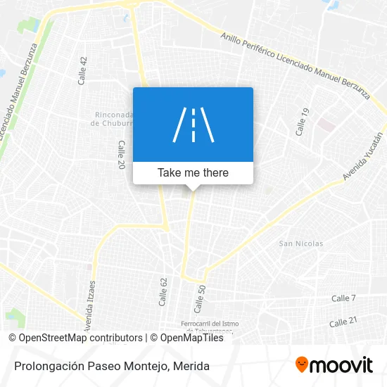 Prolongación Paseo Montejo map