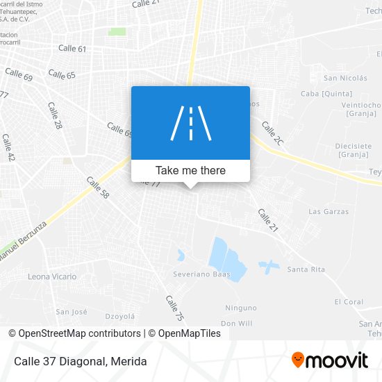 Mapa de Calle 37 Diagonal