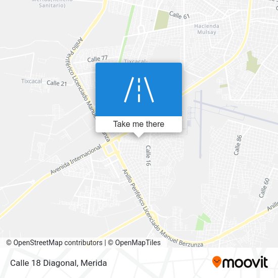 Mapa de Calle 18 Diagonal