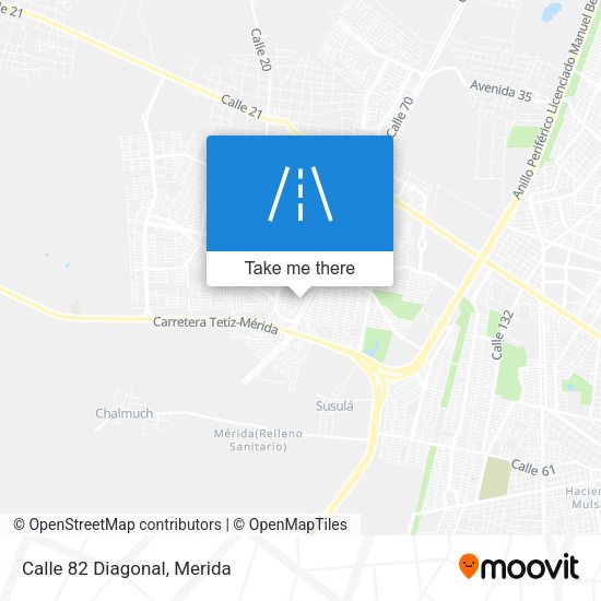 Mapa de Calle 82 Diagonal