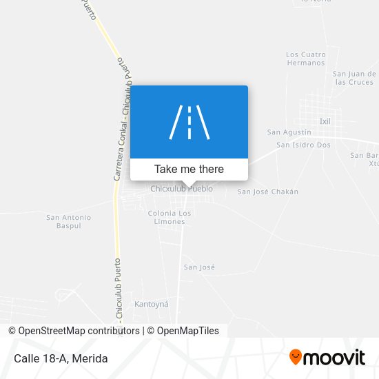 Calle 18-A map