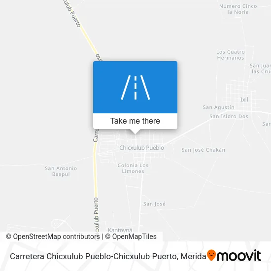 Carretera Chicxulub Pueblo-Chicxulub Puerto map