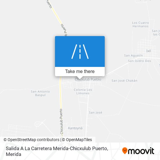 Salida A La Carretera Merida-Chicxulub Puerto map