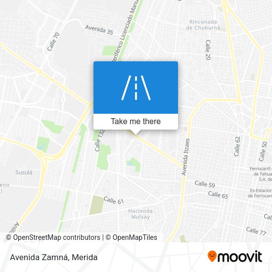 Mapa de Avenida Zamná