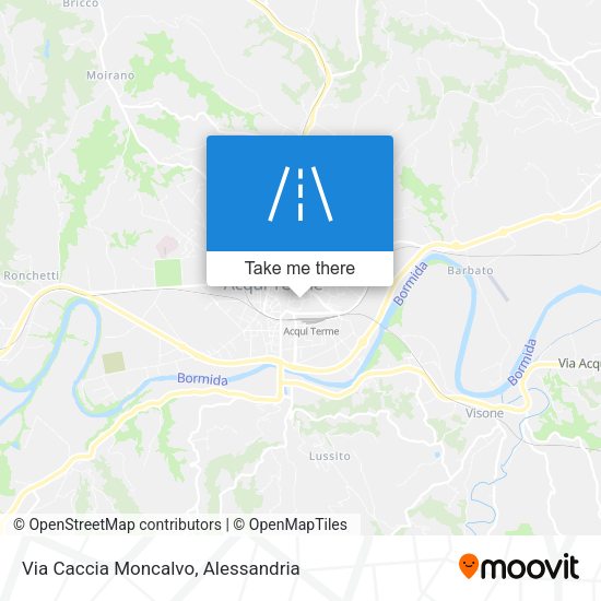 Via Caccia Moncalvo map