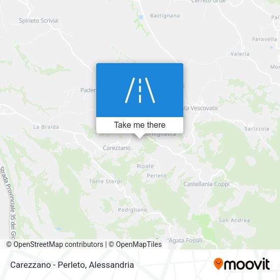 Carezzano - Perleto map
