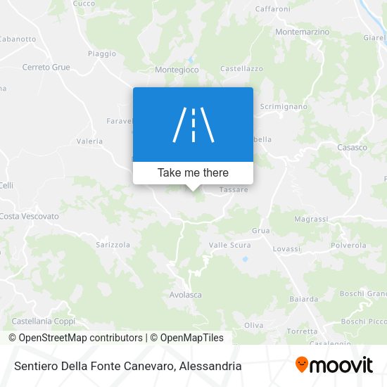 Sentiero Della Fonte Canevaro map