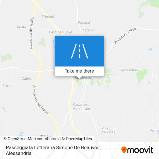 Passeggiata Letteraria Simone De Beauvoir map