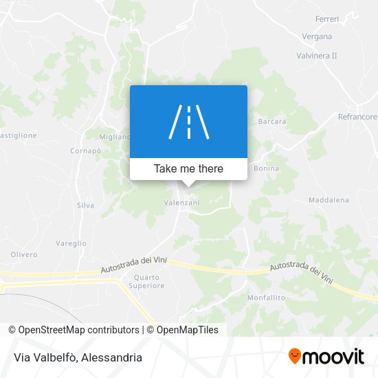 Via Valbelfò map