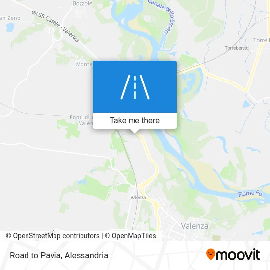 Road to Pavia map