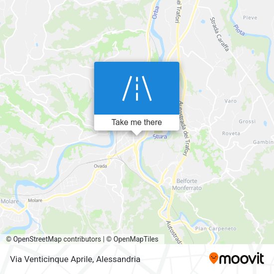 Via Venticinque Aprile map