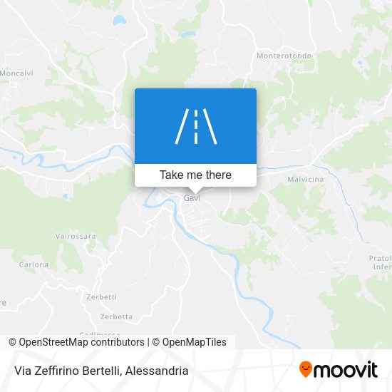 Via Zeffirino Bertelli map