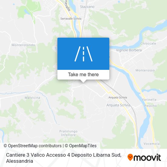 Cantiere 3 Valico Accesso 4 Deposito Libarna Sud map