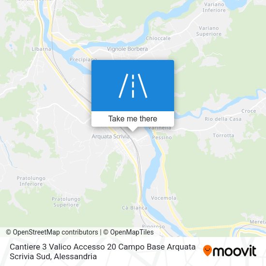 Cantiere 3 Valico Accesso 20 Campo Base Arquata Scrivia Sud map